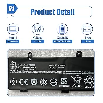 ダイボン ！Lenovo Amazon.com: Dentsing 00HW044 SB10J78992 Battery for Lenovo